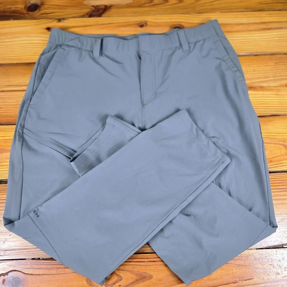 Under Armour Storm Cargo Pants Men 40x31 Gray Zip Pocket Hiking Active